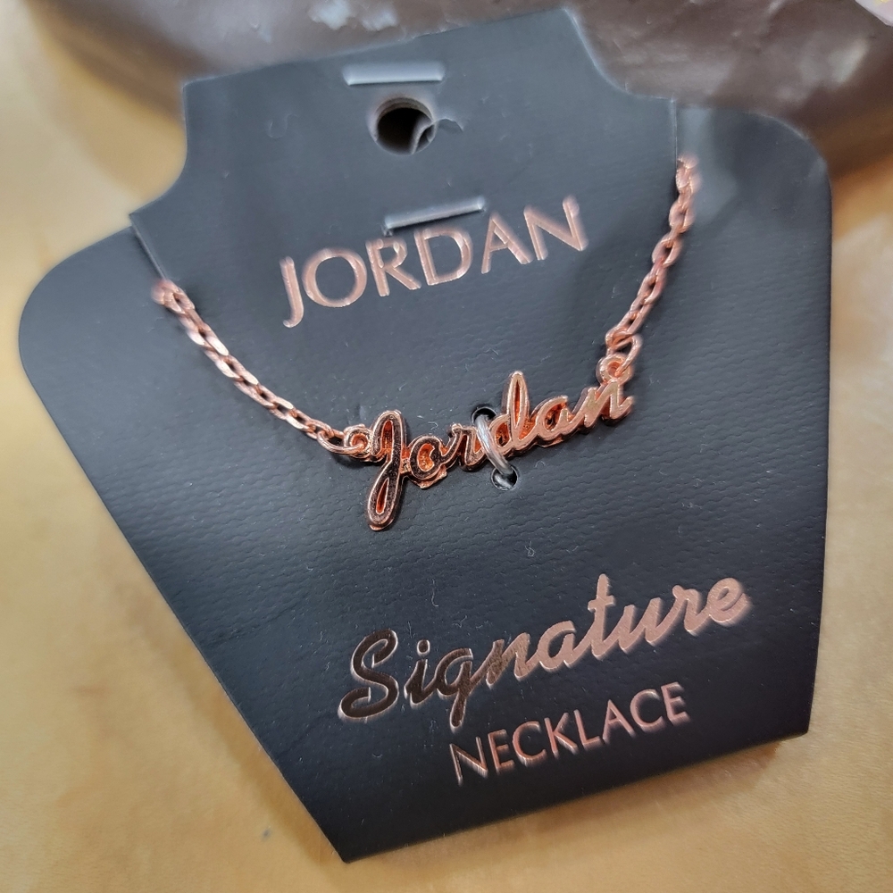 JORDAN Personalized Name Necklace In Rose Gold